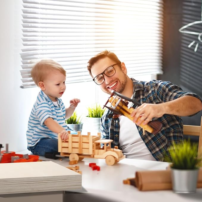 10 Pack Basswood Sheets12x18x1/8 Inch, Unfinished Wood for Crafts, 3mm Basswood for Laser Cutting & Engraving, Wood Burining,Architectural Models, Wood Board for Painting.