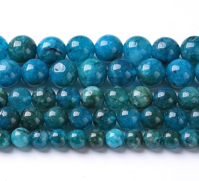90PCS 8MM Blue Apatite Spacer Loose Beads for Jewelry Making DIY Bracelet Necklace 2 Strands
