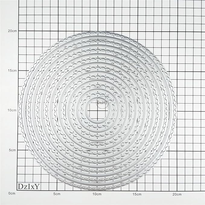 DzIxY Round Lace Background Metal Cutting Dies for Card Making Kit Embossing Paper Die Cuts Set Scrapbook Stencils Supplies Machine Templates