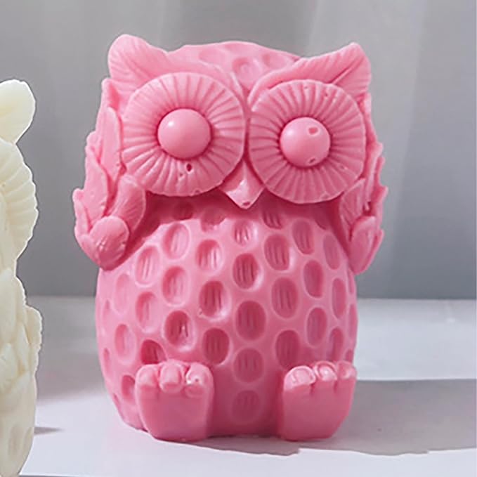 3D Owl Mold Nighthawk Molds Owl Candle - Resin Casting Silicone Molds for Home Decor & Candle Making Wave Spiral Mold