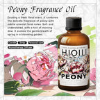 HIQILI Peony Fragrance Oil for Home Diffuser, Idea for Making Candle, Women's Perfume, Car Air Freshener, Skin & Body Care - 1 Fl Oz