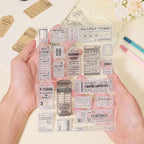 GLOBLELAND Retro Travel Ticket Clear Stamps for Cards Making Vintage Movie Ticket Background Clear Stamp Seals 5.83x8.27inch Transparent Stamps for DIY Scrapbooking Photo Album Journal