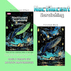 Scratch Paper Art for Adults-Glow in The Dark Scratch Painting Craft Kit (8 Sheets A4)|DIY Foil Engraving Art Set|Stress Relief Gift for Travel Lovers,Craft Lovers,Home Decors (Butterfly & Whale)