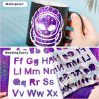 GIRAFVINYL Purple Holographic Vinyl - 12" x10ft Glitter Vinyl for DIY Halloween Signs, Home and Car Decorations