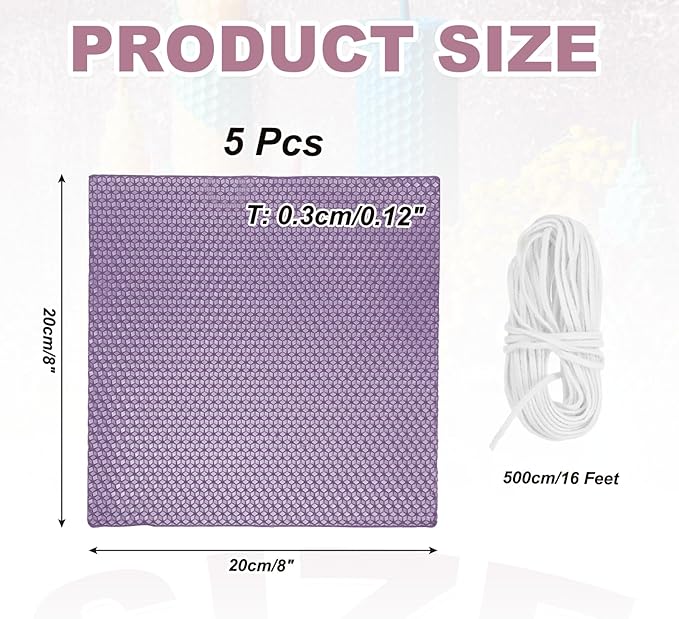 MECCANIXITY Beeswax Candle Making Kit,8x8 Inch 5pcs Dark Purple Beeswax Candle Sheets with 1pcs Cotton Wick for DIY Craft Gift Making