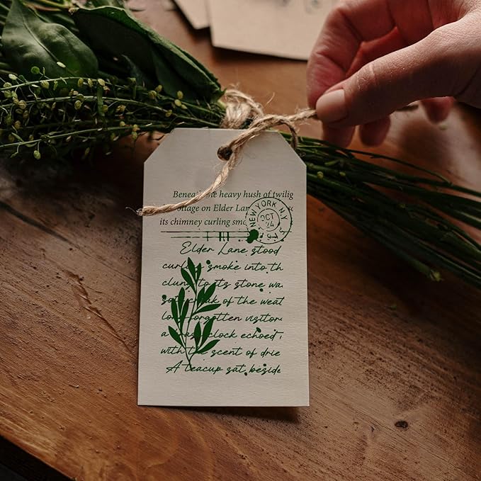 GLOBLELAND Vintage Background Clear Stamp for Scrapbooking Text Texture Silicone Stamps Retro Plants Transparent Stamp for Card Making DIY Embossing Journaling