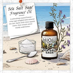 HIQILI Sea Salt Sage Fragrance Oil for Diffuser Use, Candle Making Scents, Soap Making Supplies, Car/Hotel Collection Diffuser Oil - 1 Fl Oz