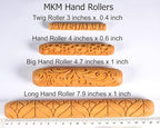 MKM Pottery Tools Wood Twig Rollers for Clay (Tw-33 Winter Woods)