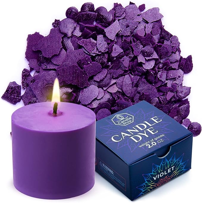 Violet Candle Dye 2oz for Soy Candle Making – Highly Concentrated Candle Wax Dyes – Candle Shop Premium Color Dye Chips for Soy Wax, Beeswax, Paraffin