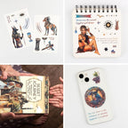 Dizdkizd Egyptian Vacation Stickers for Scrapbooking, 182 Pre-Cut Witch Magic Sticker Ethnic Stickers Book for Junk Journals, Themed Albums, Collage, Journaling Supplies Kit