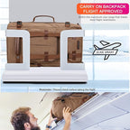 WITZMAN Canvas Backpack Vintage Travel Backpack Large Laptop Bags Convertible Shoulder Rucksack(A519-1 Brown)