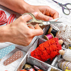 BIHRTC 2 Pairs 3.6 Inch Sewing Scissors with Leather Cover - Stainless Steel Sharp Tip Needlepoint Scissors for Sewing, Crafting, Art Work & Threading