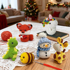 BLZEDIM 6Pcs Crochet Kit for Beginners, 2026 DIY Crochet Animal Kits with Step-by-Step Video Tutorials Beginner Knitting Kit for Adults DIY Stuffed Animals Craft Gift for Starter (Unicorn)