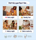 Pott'd Air Dry Clay for Adults. Beginners Home Pottery Kit for Adults. DIY Craft Kit for Adult. Kit Includes: Air-Dry Clay for Adult, Tools, Brushes, Sealant, How-to-Guides
