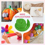 MECCANIXITY Wool Roving Yarn Soft Felting Wool 50g/1.76oz Pure Chunky Roving Yarn for Needle Felting Knitting Blanket Spinning Weaving Art DIY Craft Grass Green