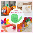 MECCANIXITY Wool Roving Yarn Soft Felting Wool 50g/1.76oz Pure Chunky Roving Yarn for Needle Felting Knitting Blanket Spinning Weaving Art DIY Craft Shine Green