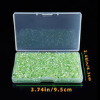 1200PCS 3mm Bicone Crystal Glass Beads for Jewelry Making, Sparkling Mini Beads for Suncatchers, DIY Bracelets & Craft Projects (Green)