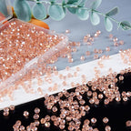 1200PCS 3mm Bicone Crystal Glass Beads for Jewelry Making, Sparkling Mini Beads for Suncatchers, DIY Bracelets & Craft Projects (Pink)