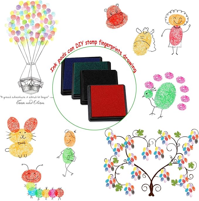 HOWAF Wooden Christmas Stamps for Kids Crafting, Card Making, Painting, Scrapbooks, Party Bag Fillers, Favor Decoration Supplies