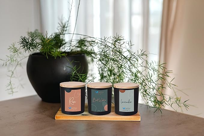 SoftOwl Premium Soy Candle Making Kit - Black Edition - Full Set - Soy Wax, Big 7oz Jars & Tins, 7 Pleasant Scents, 10 Color Dyes & More - Perfect as Home Decorations