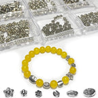 Tibetan Silver Spacer Beads - 240pcs Set for Adults' Jewelry Making - Flat, Small Seed Beads for Necklaces, Earrings & Bracelets