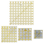 HONEYSEW 4PCS Square Set Quilting Ruler Acrylic Sewing Templates for Quilting and Sewing 2.5”, 4.5”, 6.5” and 9.5”