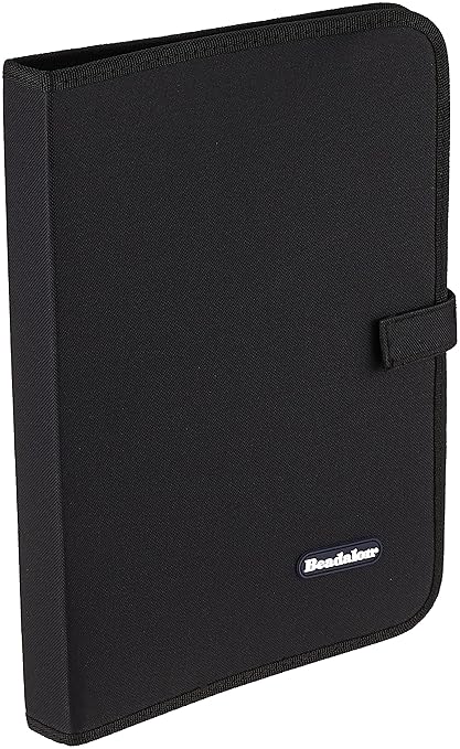Beadalon Travel Case Fits 34" Bead Board - Fold-Over Cover Secures Bead Bead Boards for Jewelry Making with Velcro Straps, Storage for Beads, Mesh Pocket for JewelryTools