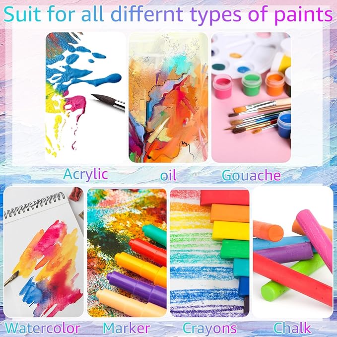 100 Pcs Mini Painting Canvas Panels Art Painting Canvases Panels Cotton Blank White Small Canvas Acid Free Boards for Watercolor Acrylic Oil Paint (2 x 2 Inch)