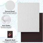 Engrowtic 50 Pcs Magnetic Painting Canvas Panel Mini Canvas Boards for Painting Mini Tile Art for Fridge Locker Art Crafts DIY(2 1/5 x 3 in,Rectangle)