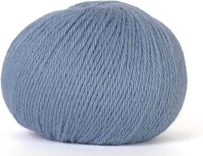 100% Baby Alpaca Yarn for Knitting & Crocheting - Set of 2 Skeins of Premium Yarn DK - Lightweight, Hypoallergenic & Thermal Peru Made - Ideal for Delicate Projects (BL476 - Steel Blue)