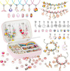 Emibele Bracelet Making Kit for Girls, 133 PCS Jewelry Making Kit DIY Art Crafts Toy with Portable Jewelry Organizer Box for Girls 5-12, Gifts for Teens Women on Birthday Valentines Christmas