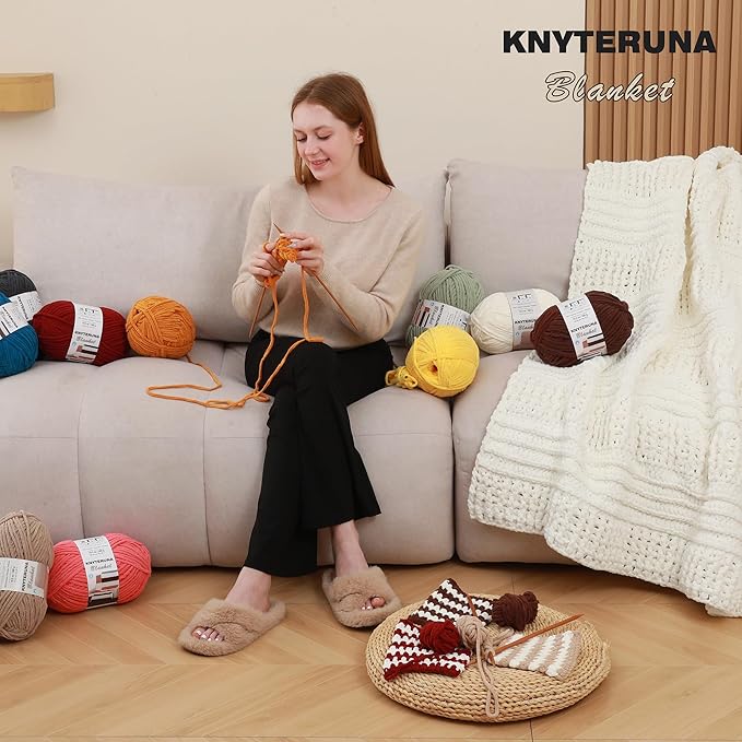 #6 Super Bulky Blanket Yarn for Crocheting - 4 Skeins(Each 10.5oz/300g, 220yds/201m), Chunky Chenille Thick Plush Big Soft Yarn for Crocheting Knitting Blankets, Burgundy