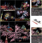 Scratch Rainbow Painting Art Postcards,Scratch & Sketch Art for Kids & Adults,Scratch Painting Creative Gift Engraving Art & Craft Set,Mini Envelope Postcard with 4 Tools,7.9''x5.5''（8 Pack）