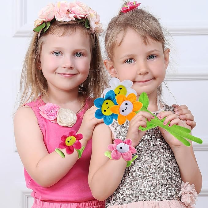 10 Pcs Plush Sunflower Flower Stuffed Bendable Stems Plush Bouquet Toy Soft Rose Flower 12.6 Inch for Christmas Classroom 2025 Mother's Day Valentines Day Girl Girlfriend Wife(10 Pcs Colorful Daisy)