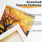 CONDA Stretched Canvas for Painting, 12 Packs Multi Size with 8" Round, 10" Round, 6" Square, 3" Hexagon, 5×7", 8×10" Primed Blank Canvas (2 of Each), 100% Cotton Artist Canvas for Acrylics Oils Paint