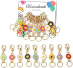 DoreenBeads Stitch Markers for Crocheting and Knitting, Alloy Enamel Crochet Marker Crochet Gifts for Knitting Weaving Sewing Accessories Quilting Jewelry Making