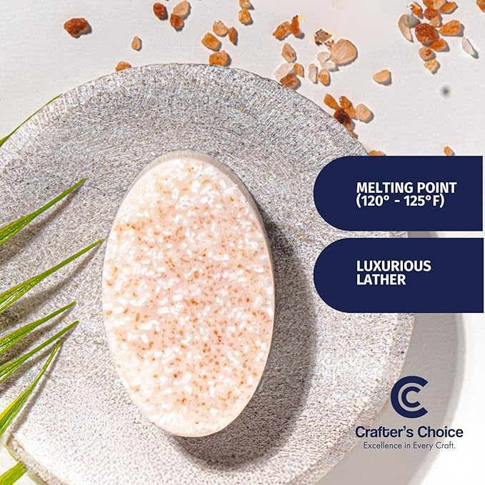 Crafter's Choice Detergent Free Melt and Pour Soap Base for Soap Making and DIY Crafting Projects, SLS/SLES Free, 5LB Block (Goat Milk)