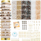 Xylise 6mm/8mm Crackle Glass Beads Bracelet Making Kit Crystal Glass Beads Jewelry Making Kit, Friendship Bracelet kit for DIY Crafts Gifts