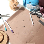 Flutesan 3 Pcs Bowl Cozy Pattern Template 8/10/12 Inch Clear Acrylic Bowl Wrap Sewing Pattern Template with 3 Pieces Water Soluble Pen Batting Quilting Cut on Fold Stencil(Round Edge)