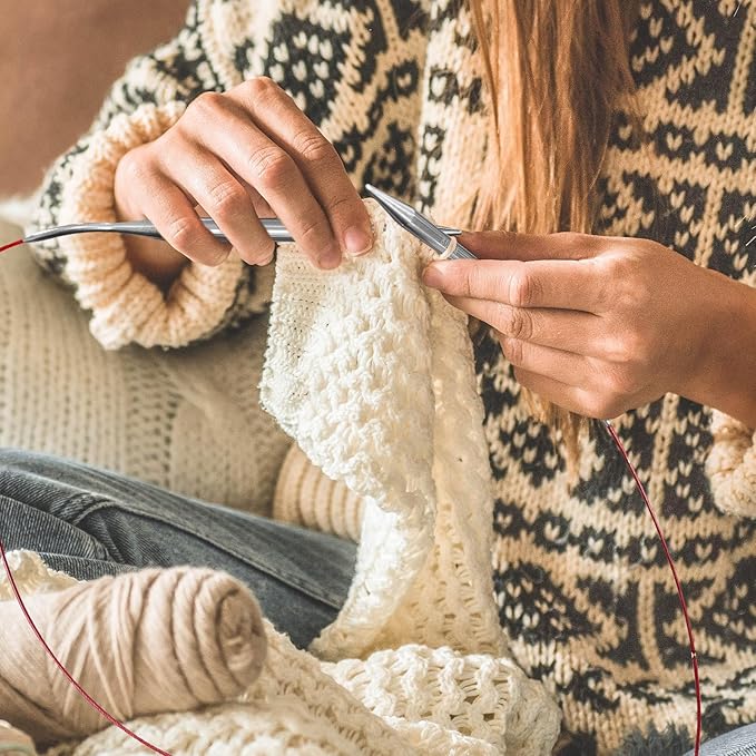 10 mm Circular Knitting Needles US15 |40 inches/100 cm | Suitable for Beginners to Knit Sweaters, Scarves, Blankets and Other Projects!