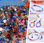 Assorted Glass Crystal Beads for Jewelry Making,DIY Lamp Work, Glass Spacer Beads Colorful Clear Electroplated Color Crystal Beads, Colorful Assortment Bulk Mix, Half Pound