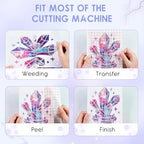 Galaxy Permanent Vinyl Roll- 12 * 8ft Purple Galaxy Permanent Adhesive Vinyl for Mugs Decors Self Adhesive Sticker