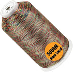 New brothread - Single Huge Spool 5000M Each Polyester Embroidery Machine Thread 40WT for Commercial and Domestic Machines - Variegated Color-V-033