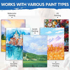 FIXSMITH Stretched White Blank Canvas - 36x48 Inch, 2 Pack,Primed Large Canvas,100% Cotton,5/8 Inch Profile of Super Value Pack for Acrylics,Oils & Other Painting Media
