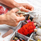 BIHRTC 3.6Inch Vintage Crochet Scissors - Small Embroidery Scissors with Stainless Steel Sharp Pointed Blades - Ideal for Sewing, Craft, DIY & Artwork DIY Tool