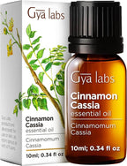 Gya Labs Cinnamon Cassia Essential Oil - 0.34 Fl Oz - for Hair, Skin, Diffuser, Aromatherapy & DIY Candle Making Scent