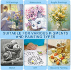 ESRICH Stretched Canvas for Painting, 12 Pack 9x12 Inch Canvas Value Pack,Primed Acid-Free Cotton Blank Canvases, Painting Canvas for Oil & Acrylic Paint.