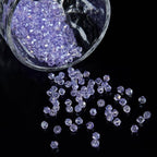 1100PCS 4mm Bicone Crystal Glass Beads for Jewelry Making, Sparkling Mini Beads for Suncatchers, DIY Bracelets & Craft Projects (Light Purple)
