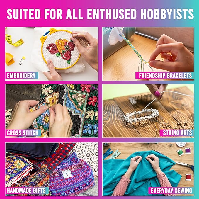 The Original 108-Color Embroidery Floss Kit – 99 Cotton & 9 Metallic Threads with DMC Color Coding – Perfect for Cross Stitch, Friendship Bracelets, String Crafts, and Embroidery Thread Organizer Box