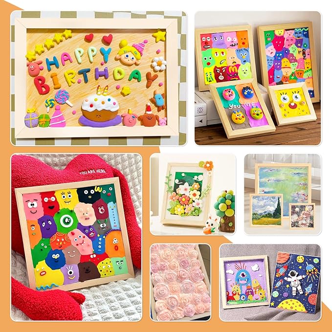 Wood Panels for DIY Painting - Christmas Crafts & Home Décor | 12x12 Inch Canvas Wood Boards, Unfinished Wooden Canvas for Adults & Kids (3-Pack)